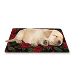 Valentine's Day Rose Pattern Print Pet Cooling Mat Cover