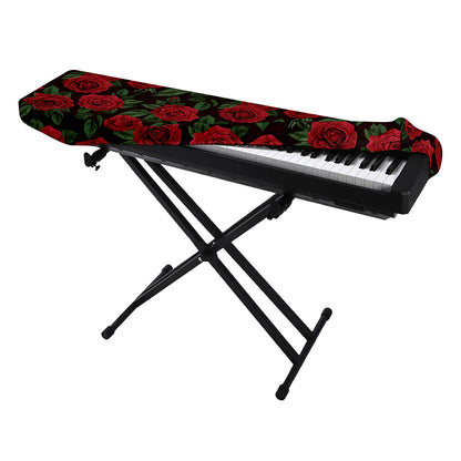 Valentine's Day Rose Pattern Print Piano Keyboard Cover