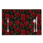 Valentine's Day Rose Pattern Print Placemat