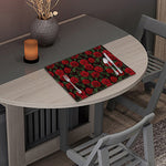 Valentine's Day Rose Pattern Print Placemat