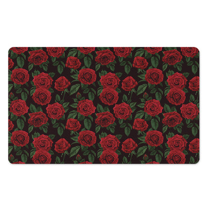 Valentine's Day Rose Pattern Print Polyester Doormat