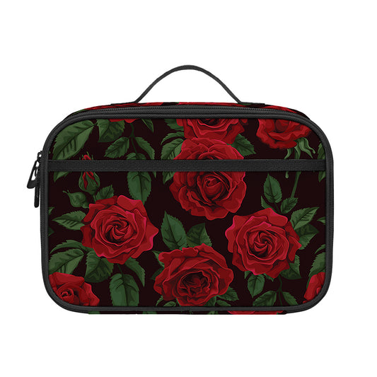 Valentine's Day Rose Pattern Print Portable Lunch Bag