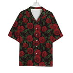 Valentine's Day Rose Pattern Print Rayon Hawaiian Shirt