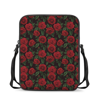 Valentine's Day Rose Pattern Print Rectangular Crossbody Bag