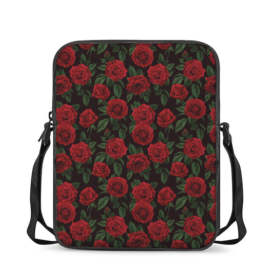 Valentine's Day Rose Pattern Print Rectangular Crossbody Bag