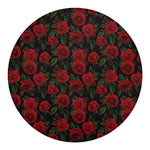 Valentine's Day Rose Pattern Print Round Blanket