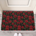 Valentine's Day Rose Pattern Print Rubber Doormat