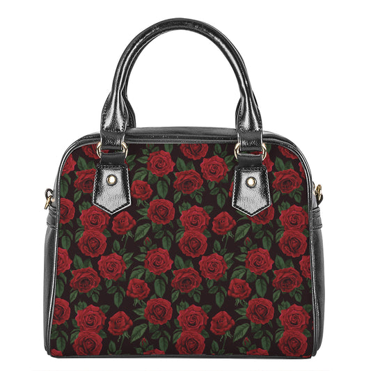 Valentine's Day Rose Pattern Print Shoulder Handbag