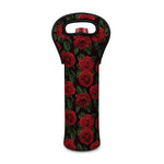 Valentine's Day Rose Pattern Print Single Neoprene Wine Tote