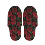 Valentine's Day Rose Pattern Print Slippers