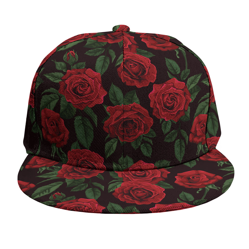 Valentine's Day Rose Pattern Print Snapback Cap