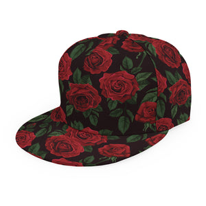 Valentine's Day Rose Pattern Print Snapback Cap