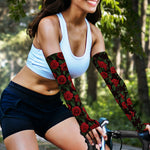 Valentine's Day Rose Pattern Print Sun Protection Arm Sleeves