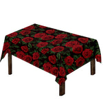Valentine's Day Rose Pattern Print Tablecloth