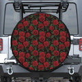 Valentine's Day Rose Pattern Print Tire Cover