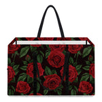 Valentine's Day Rose Pattern Print Utility Tote Bag