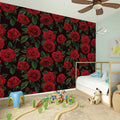 Valentine's Day Rose Pattern Print Wall Sticker