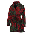 Valentine's Day Rose Pattern Print Women's Bathrobe