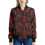 Valentine's Day Rose Pattern Print Women's Bomber Jacket