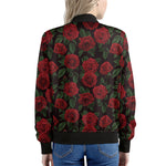 Valentine's Day Rose Pattern Print Women's Bomber Jacket