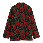 Valentine's Day Rose Pattern Print Women's Cotton Blazer
