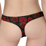 Valentine's Day Rose Pattern Print Women's Thong