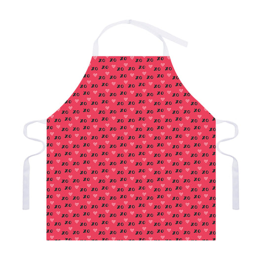 Valentine's Day XOXO Pattern Print Adjustable Apron
