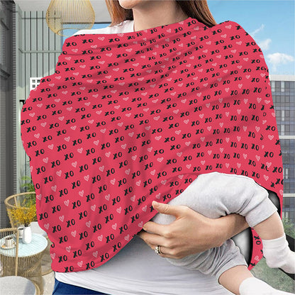 Valentine's Day XOXO Pattern Print Baby Seat Cover