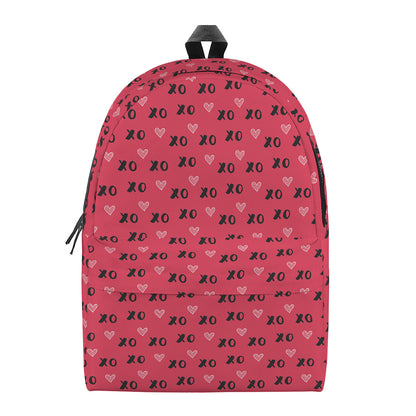 Valentine's Day XOXO Pattern Print Backpack