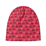 Valentine's Day XOXO Pattern Print Beanie