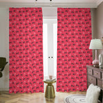 Valentine's Day XOXO Pattern Print Blackout Pencil Pleat Curtains