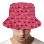 Valentine's Day XOXO Pattern Print Bucket Hat