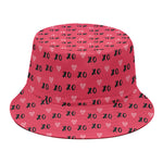 Valentine's Day XOXO Pattern Print Bucket Hat