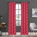Valentine's Day XOXO Pattern Print Curtain