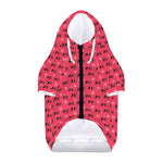 Valentine's Day XOXO Pattern Print Dog Zip Up Hoodie