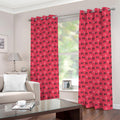 Valentine's Day XOXO Pattern Print Extra Wide Grommet Curtains