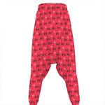Valentine's Day XOXO Pattern Print Hammer Pants