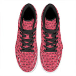 Valentine's Day XOXO Pattern Print High Top Leather Sneakers