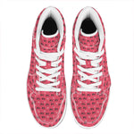 Valentine's Day XOXO Pattern Print High Top Leather Sneakers