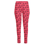 Valentine's Day XOXO Pattern Print High-Waisted Pocket Leggings