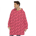 Valentine's Day XOXO Pattern Print Hoodie Blanket