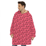 Valentine's Day XOXO Pattern Print Hoodie Blanket