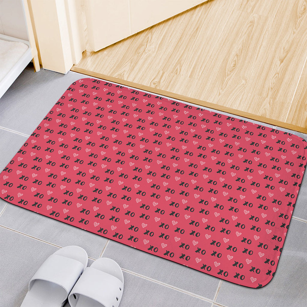 Valentine's Day XOXO Pattern Print Indoor Door Mat