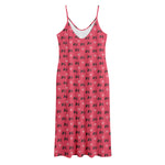 Valentine's Day XOXO Pattern Print Jersey Midi Cami Dress