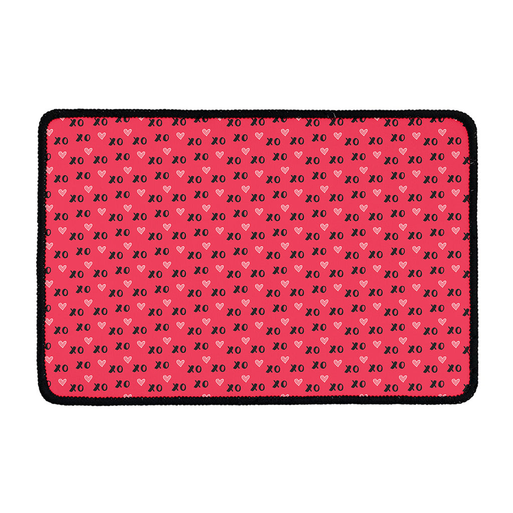 Valentine's Day XOXO Pattern Print Kitchen Mat