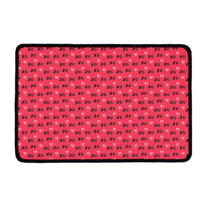 Valentine's Day XOXO Pattern Print Kitchen Mat