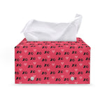 Valentine's Day XOXO Pattern Print Leather Tissue Box Cover