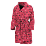 Valentine's Day XOXO Pattern Print Men's Bathrobe