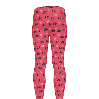 Valentine's Day XOXO Pattern Print Men's leggings