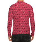 Valentine's Day XOXO Pattern Print Men's Long Sleeve Rash Guard